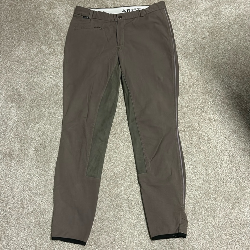 ARISTA Leather Full Seat Breech, Size 32 Tall, Khaki, Worn Twice